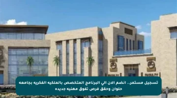 تسجيل مستمر.. انضم الآن إلى البرنامج المتخصص بالملكية الفكرية بجامعة حلوان وحقق فرص تفوق مهنية جديدة